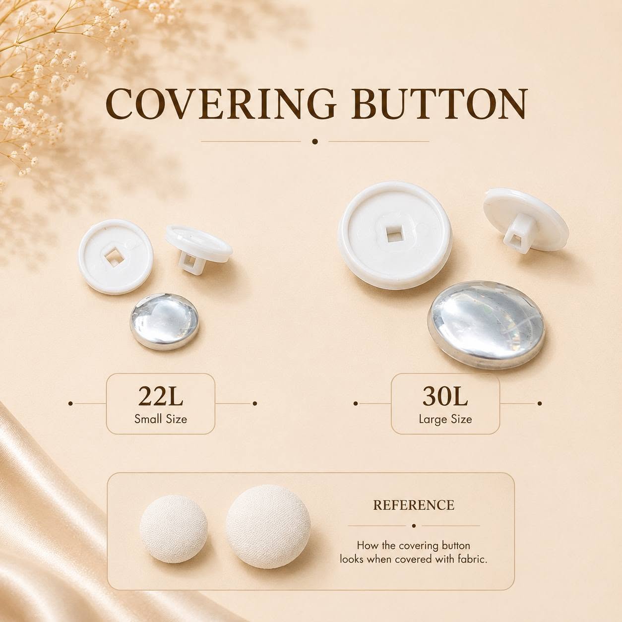 Covering button