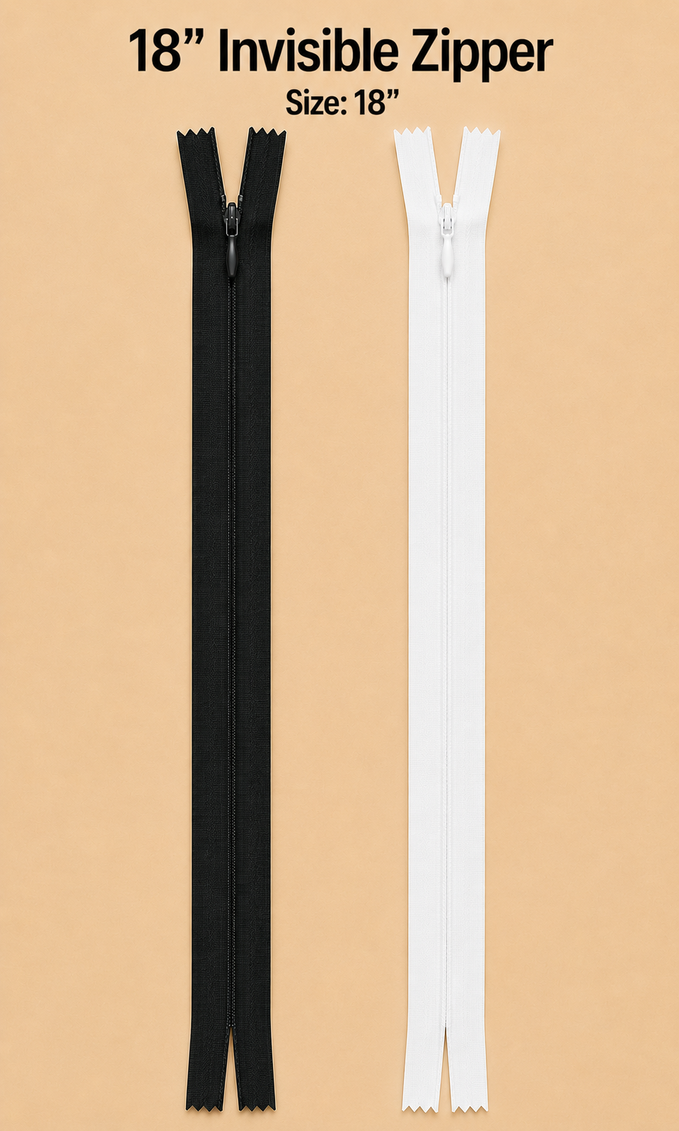 18" Invisible zipper